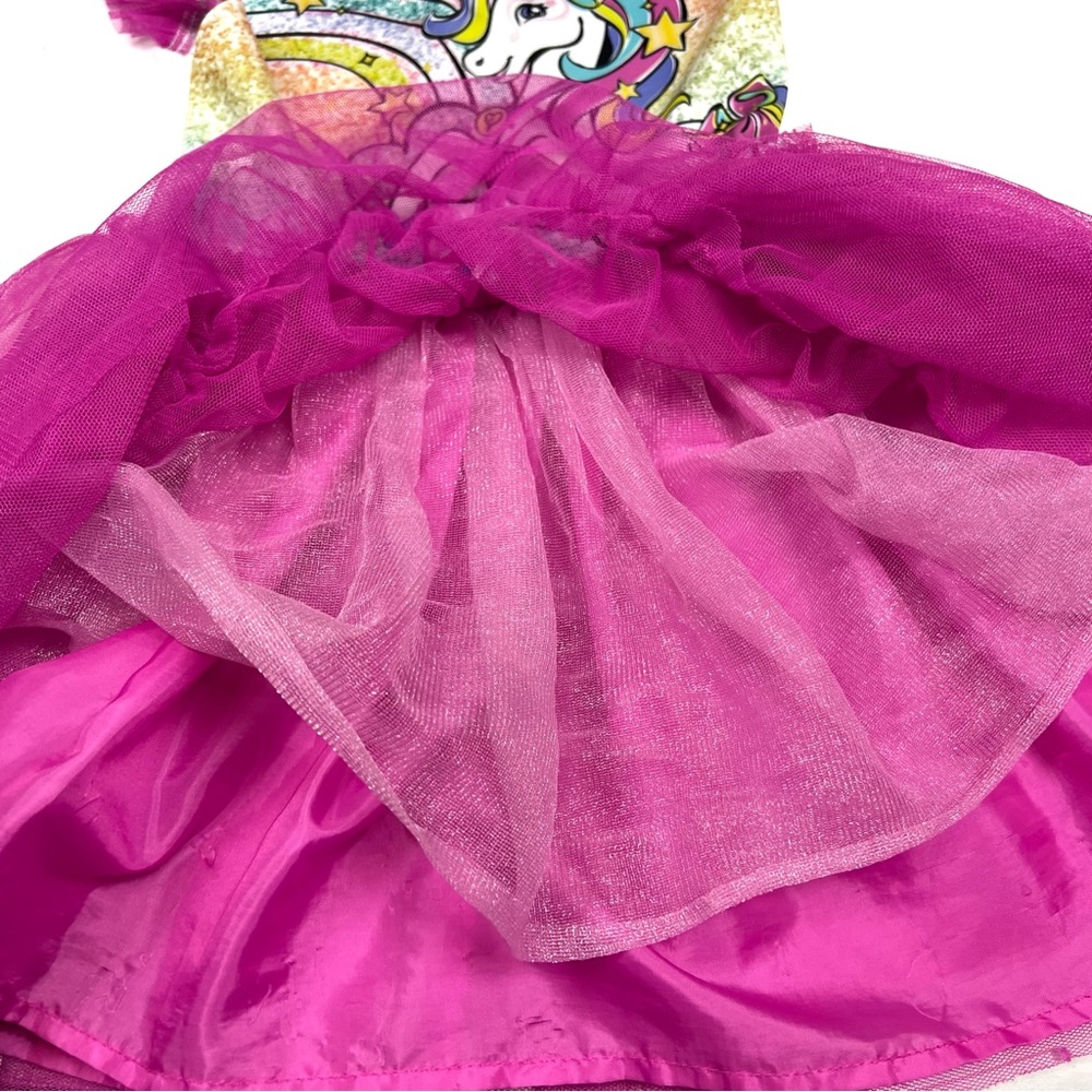 Nickelodeon Hooded Unicorn Dress Sz XS || Jo Jo Siwa White Tutu /Tulle poof - Picture 7 of 14